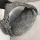 Bottega Veneta Large BV Jodie Bag In Grey Woven Suede