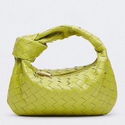 Bottega Veneta Mini BV Jodie Bag In Kiwi Woven Leather