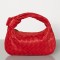 Bottega Veneta Mini BV Jodie Bag In Red Woven Leather