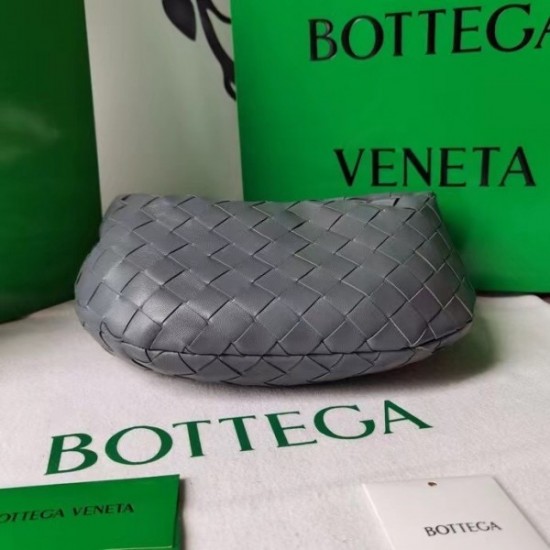 Bottega Veneta Mini BV Jodie Bag In Thunder Woven Leather