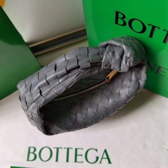 Bottega Veneta Mini BV Jodie Bag In Thunder Woven Leather