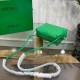 Bottega Veneta Mini Loop Bag In Green Intrecciato Lambskin