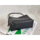 Bottega Veneta Small Loop Bag In Black Intrecciato Lambskin