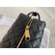 Bottega Veneta Small Loop Bag In Black Intrecciato Lambskin