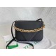 Bottega Veneta Mount Medium Envelope Bag In Black Leather