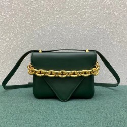 Bottega Veneta Mount Small Bag In Green Calfskin