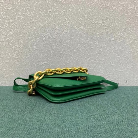 Bottega Veneta Mount Small Bag In Green Leather