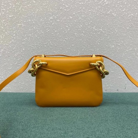 Bottega Veneta Mount Small Bag In Yellow Calfskin