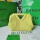 Bottega Veneta Small Point Bag In Seagrass Quilted Leather