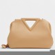 Bottega Veneta Small Point Top Handle Bag In Beige Leather