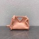 Bottega Veneta Small Point Top Handle Bag In Peachy Leather