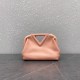 Bottega Veneta Small Point Top Handle Bag In Peachy Leather