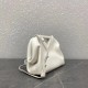 Bottega Veneta Small Point Top Handle Bag In White Leather