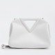 Bottega Veneta Small Point Top Handle Bag In White Leather