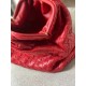 Bottega Veneta Large Pouch Clutch In Red Intrecciato Lambskin