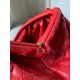 Bottega Veneta Large Pouch Clutch In Red Intrecciato Lambskin