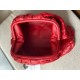 Bottega Veneta Large Pouch Clutch In Red Intrecciato Lambskin