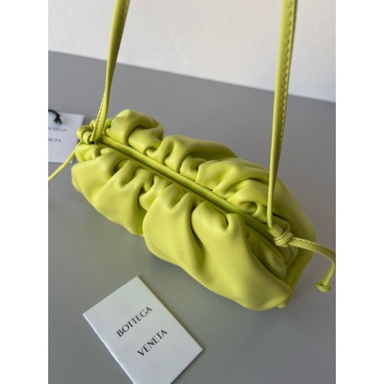 Bottega Veneta Mini Pouch Bag In Kiwi Calfskin