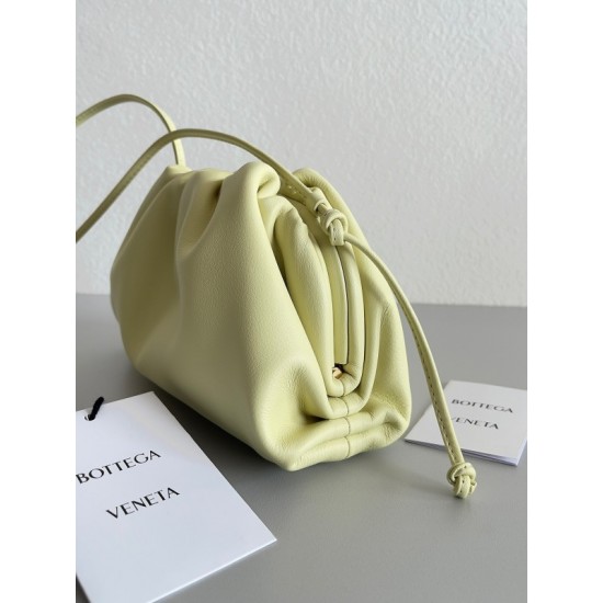 Bottega Veneta Mini Pouch Bag In Zest Washed Calfskin