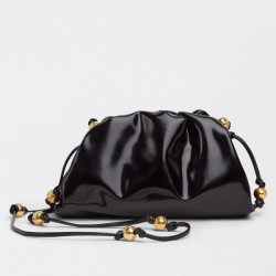 Bottega Veneta Mini Pouch In Black Patent Leather