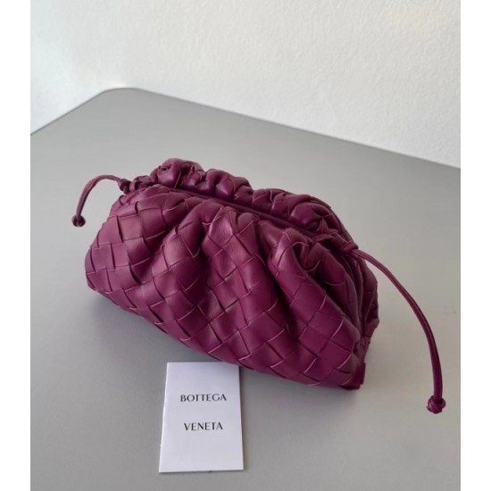 Bottega Veneta Mini Pouch In Cinnabar Intrecciato Lambskin