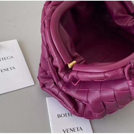 Bottega Veneta Mini Pouch In Cinnabar Intrecciato Lambskin