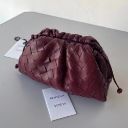 Bottega Veneta Mini Pouch In Grape Intrecciato Lambskin