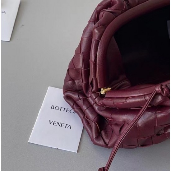 Bottega Veneta Mini Pouch In Grape Intrecciato Lambskin