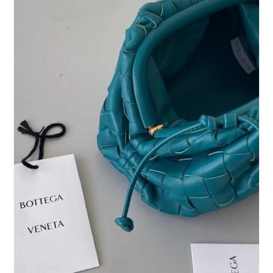 Bottega Veneta Mini Pouch In Mallard Intrecciato Lambskin