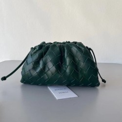 Bottega Veneta Mini Pouch In Raintree Intrecciato Lambskin