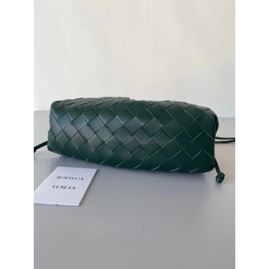 Bottega Veneta Mini Pouch In Raintree Intrecciato Lambskin