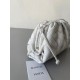 Bottega Veneta Mini Pouch In White Intrecciato Lambskin