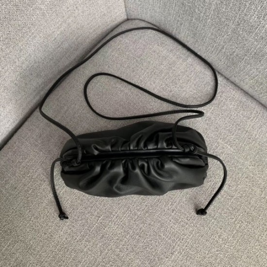 Bottega Veneta Pouch Mini Bag In Black Calfskin