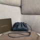 Bottega Veneta Pouch Mini Bag In Navy Blue Calfskin