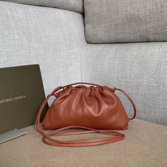 Bottega Veneta Pouch Mini Bag In Rust Calfskin