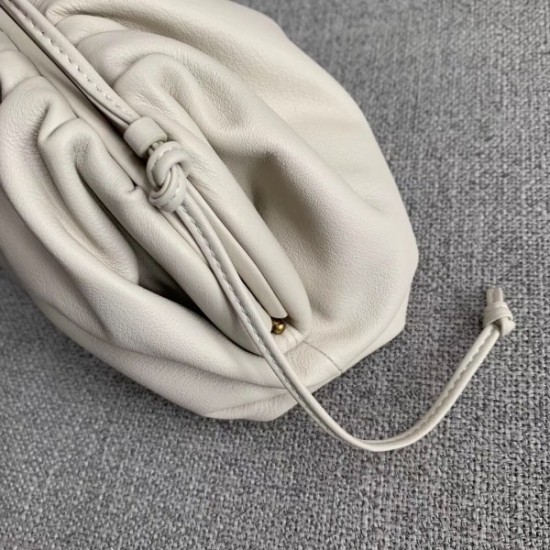 Bottega Veneta Pouch Mini Bag In White Calfskin