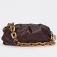 Bottega Veneta The Chain Pouch Bag In Grape Calfskin