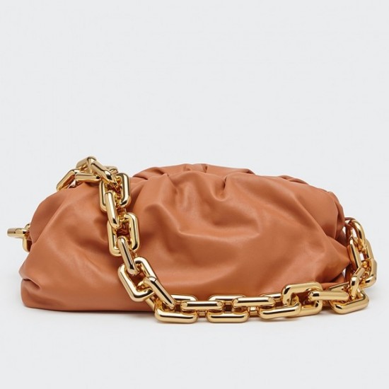 Bottega Veneta The Chain Pouch In Clay Calfskin