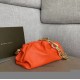 Bottega Veneta The Chain Pouch In Orange Calfskin