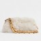 Bottega Veneta The Chain Pouch In White Shearling