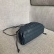 Bottega Veneta The Pouch 20 Clutch In Dark Blue Intrecciato Lambskin