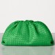 Bottega Veneta The Pouch Clutch In Green Intrecciato Leather