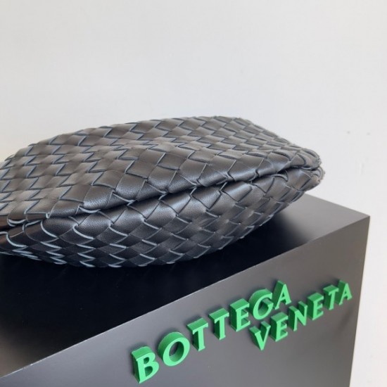 Bottega Veneta Sardine Small Bag In Black Intrecciato Lambskin