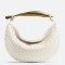 Bottega Veneta Sardine Small Bag In White Intrecciato Lambskin