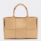 Bottega Veneta Arco Medium Tote In Beige Intrecciato Lambskin