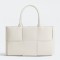 Bottega Veneta Arco Small Tote In White Grained Leather