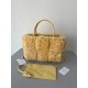 Bottega Veneta Arco Tote In Beige Intrecciato Shearling