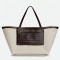 Bottega Veneta Large Flip Flap Bag in Canvas with Fondant Leather