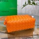 Bottega Veneta Loop Small Bag In Orange Intrecciato Lambskin