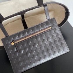 Bottega Veneta Medium Flip Flap Bag in Canvas with Fondant Leather